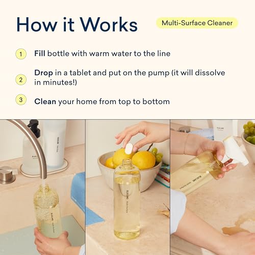 BLUELAND Multi-Surface Cleaner - Refillable, Plant-Based, Safe for Kids & Pets - 10 Refill Tablets - Image 6