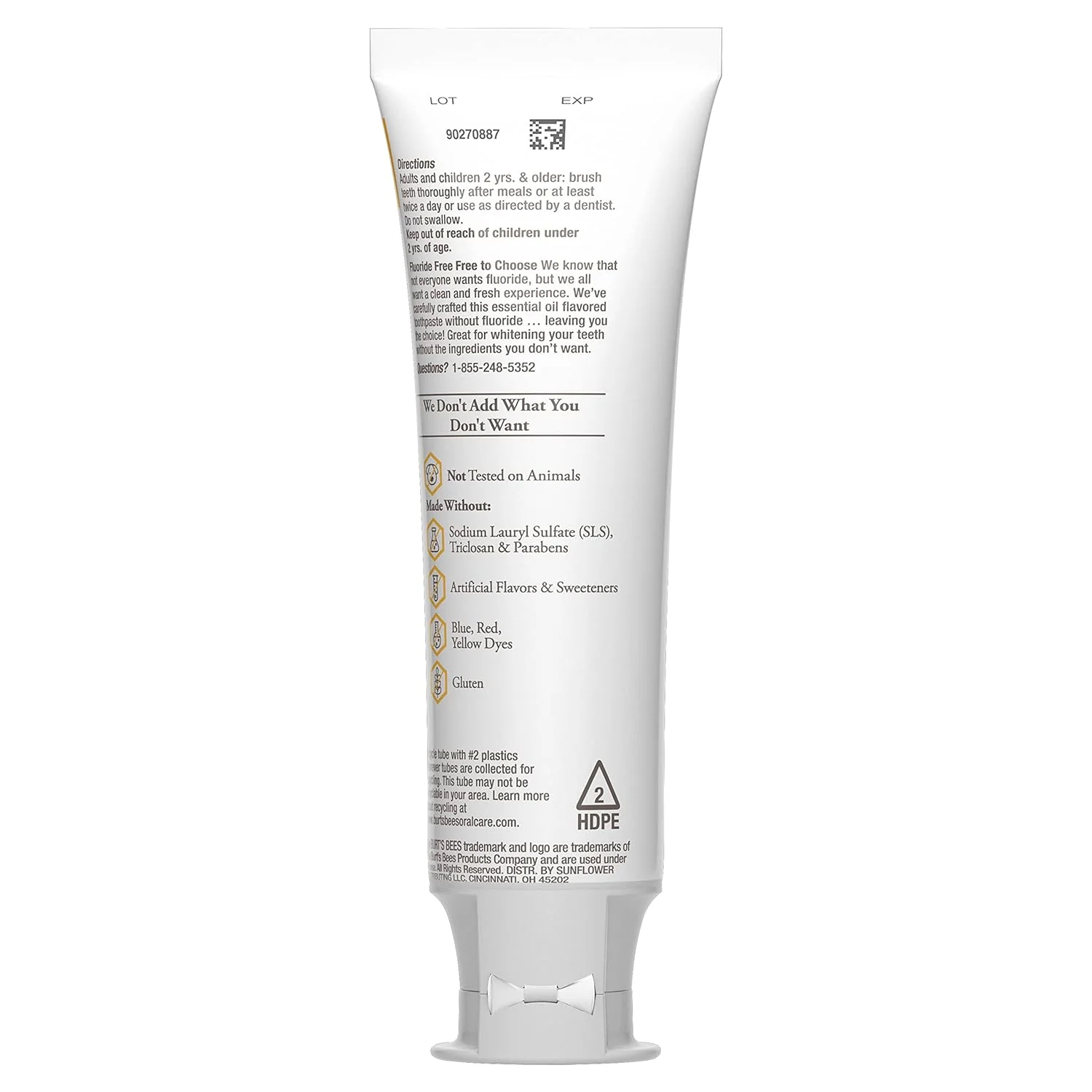 Burt's Bees Fluoride-Free Toothpaste - Zen Peppermint, Stain Removal, 4.7oz - Image 4